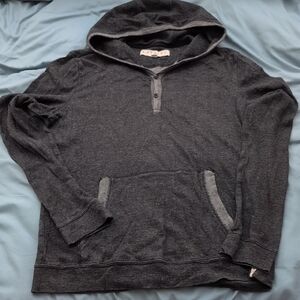 Ezekiel Dark Gray Ribbed Hooded Top